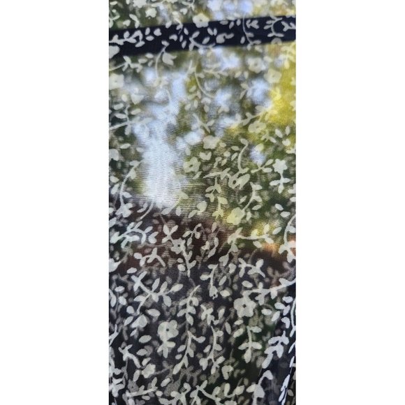 Ladies Robe S Peignoir See Thru Jones New York Floral Print Lace Trim - Picture 4 of 10